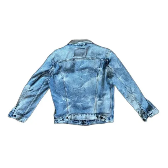 LEVI STRAUSS & CO Levi's Blue White Tie Dye Denim Jacket   Mens Size Large - Picture 8 of 11